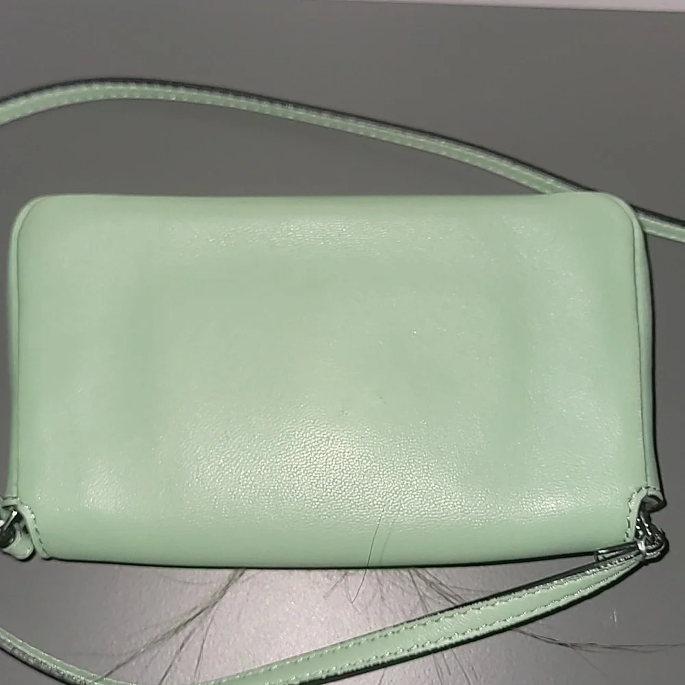 *SOLD FENDI Light green Leather and Fox Fur Micro Buggie Baguette Bag - Picture 4 of 9